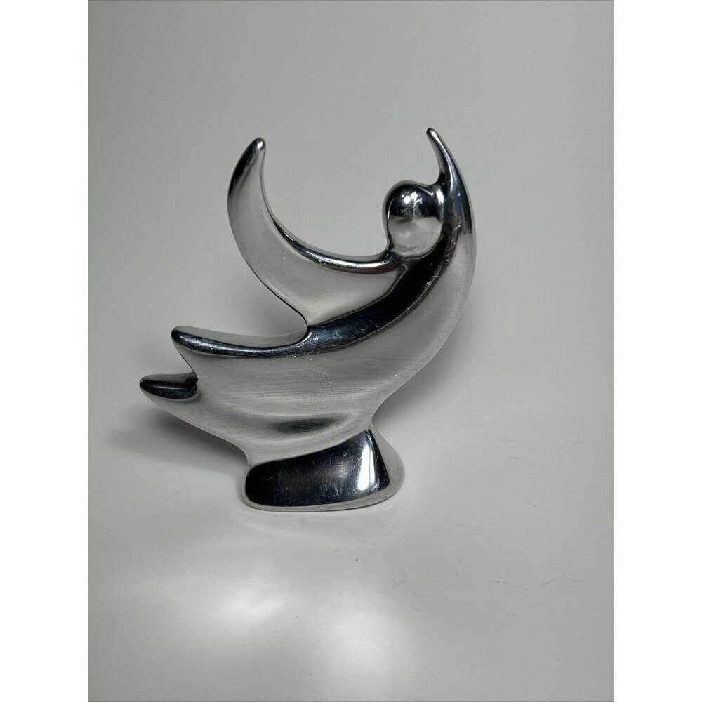 Hoselton Aluminum Abstract Dancer sculpture 3 1/2" tall light scratches
